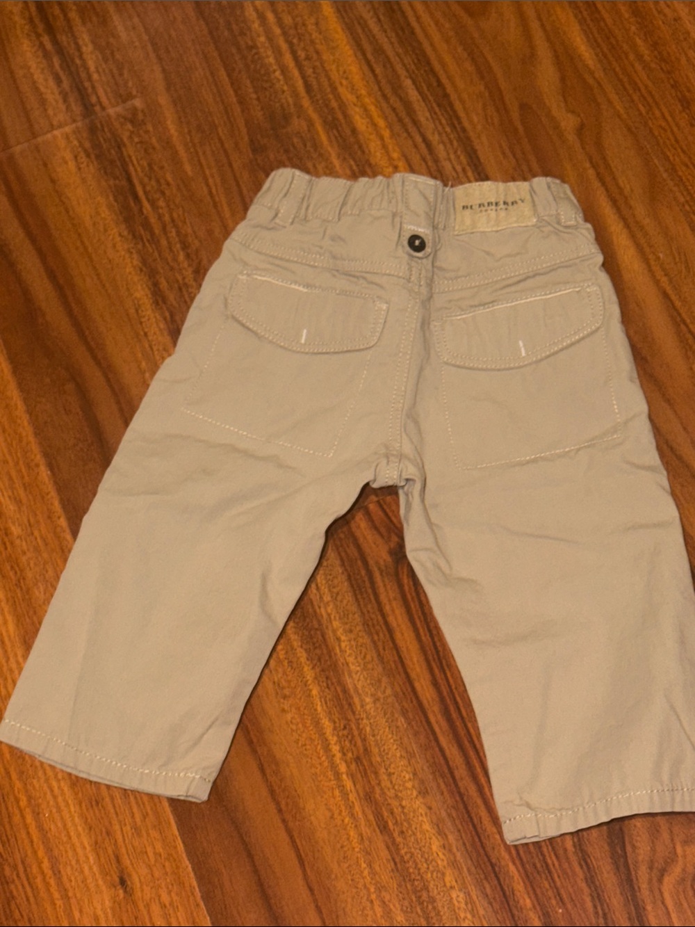 Burberry Beige Elastic-Waist Kids Casual Pants